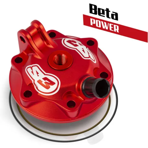 S3 Power Cylinder Head & Insert Kit High Compression - Red for: Beta RR 250 for RR2502T, RR2502TENDURO