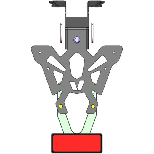 Kennzeichenhalter V PARTS Schwarz für Yamaha MT-07, TRACER700