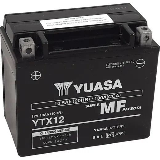 YUASA W/C Battery Maintenance Free Factory Activated - YT12B FA für Ducati, Yamaha, für: MV Agusta