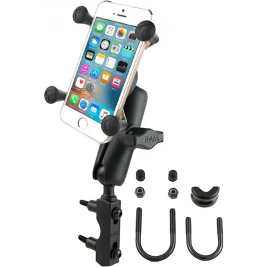 RAM MOUNTS X-Grip® Medium Arm Phone Holder with Brake/Clutch Reservoir U-Bolt Base for Honda, Yamaha, Suzuki