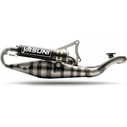 YASUNI Carrera 10 Full Exhaust System Carbon/Kevlar - Minarelli Horizontal for Yamaha, Aprilia, MBK