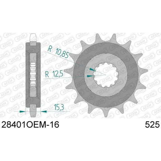 AFAM Steel Noise-free Front Sprocket 28401 - 525