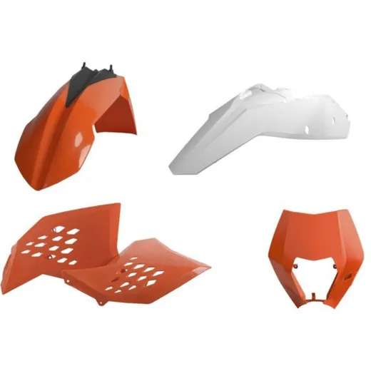 POLISPORT Plastic Kit - OEM Color (08-11) for: KTM for 125EXC, 200EXC, 250EXC