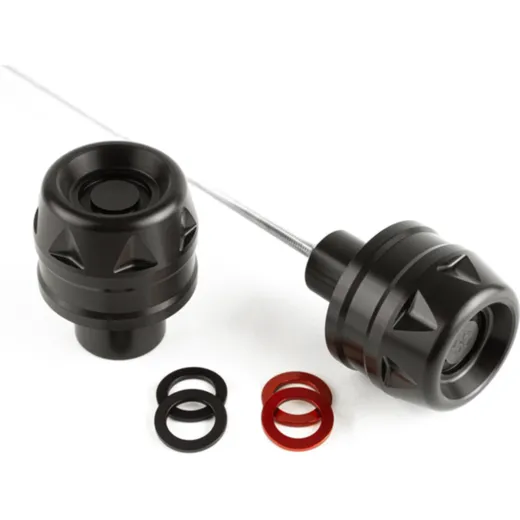 GILLES TOOLING GTA Fork and Swingarm Protection (Wheel Axle) - Schwarz/Red für BMW F900R, F900XR