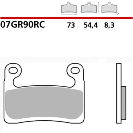 BREMBO Racing Carbon Ceramic Brake Pads - 07GR90RC für BMW R1250GS, R1250GSADVENTURE, R1250RT