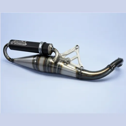 POLINI Scooter Team 4 Full Exhaust System Stainless Steel/Carbon - Peugeot Kisbee 50 for KISBEE502T
