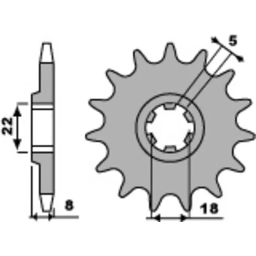 PBR Standard Stahlriztel vorne 431 - 520