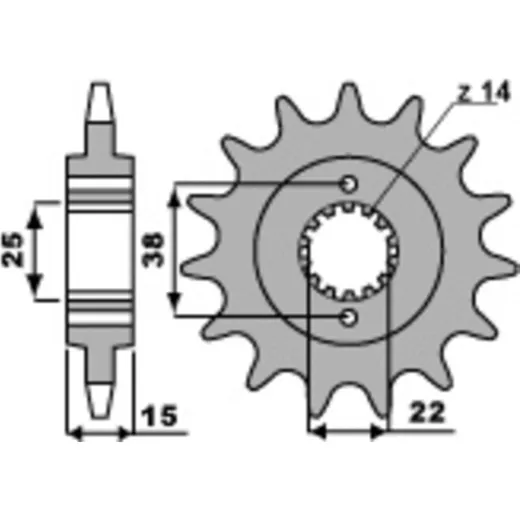 PBR Standard Stahlriztel vorne 7001 - 520