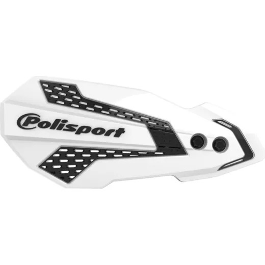 POLISPORT MX Flow Handschützer Weiß / Schwarz - für Kawasaki KX250F / 450F