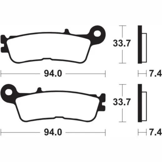 TECNIUM MX/ATV Sintermetall Bremsbeläge - MOR465 für Yamaha YZ250F, YZ450F