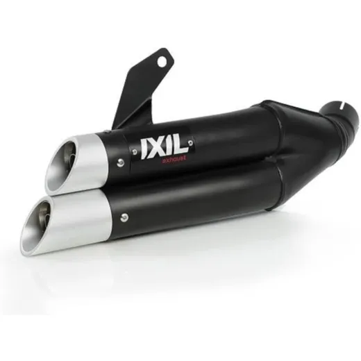 IXIL Hyperlow Endtopf Edelstahl schwarz / Endkappe Aluminium für Honda NC700INTEGRA, NC700S, NC700X
