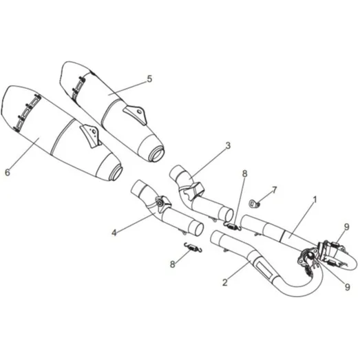 YOSHIMURA RS-9 Auspuffrohr - für Honda CRF250R / RX