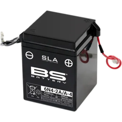 BS BATTERY SLA Battery Maintenance Free Factory Activated - 6N4-2A/A-4 for Suzuki, Honda, Aprilia
