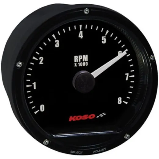 Tachometer KOSO Black face 8000 RPM