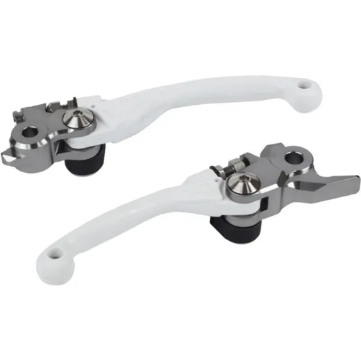 POLISPORT Pivot Unbreakable Lever Set White - for: KTM for 85SX, FREERIDE250R, FREERIDE350