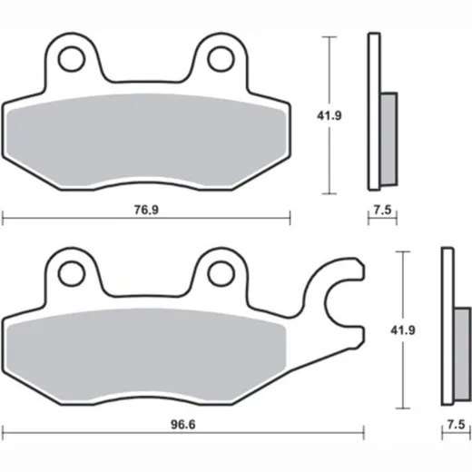 TECNIUM Proffesional Racing Bremsbeläge Sintermetall - MSR455 für Kawasaki NINJA400, Z400ABS