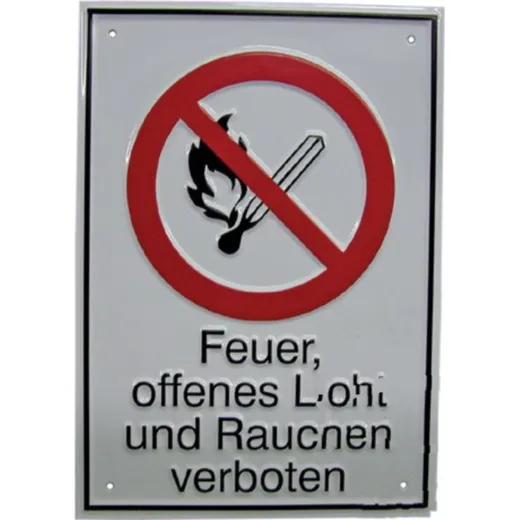Schild Feuer- Licht - Rauchen verboten