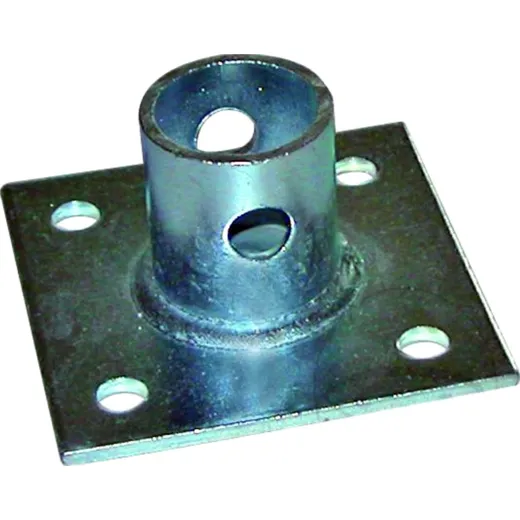 Flange for removable support leg