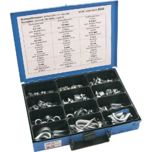 Wire rope clip set
