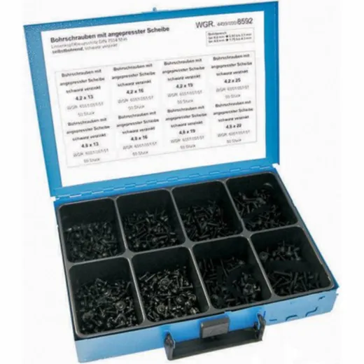 Blechscrewassortment black galvanised