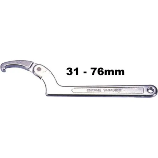 Hook spanner with joint
