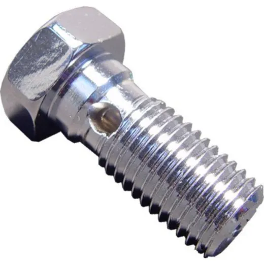 Banjo bolt single m10x1.25 chrome