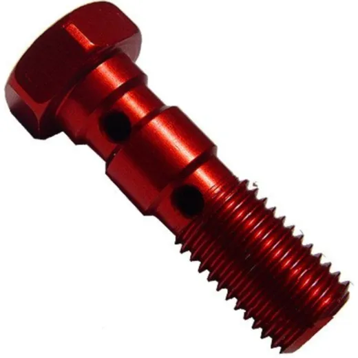 Banjo bolt double m10x1.25 red