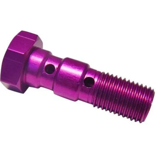 Banjo bolt double 3/8´-24 violet