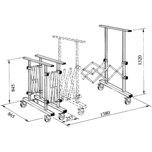 MULTI PURPOSE TROLLEY TELESCOPIC for versatile use_1