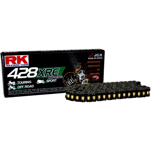 RK xw ring chain black 428xre/142 open chain with clip link for: F. B Mondial HPS, SMX, Sport Classic