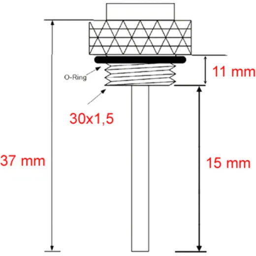 Öltemperatur Direktmesser JMP 30X1. 5 mm Alternative: 7090115 p