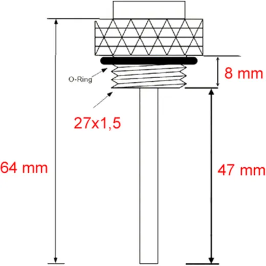 OIL TEMPERATURE GAUGE 27X1.5 mm_1