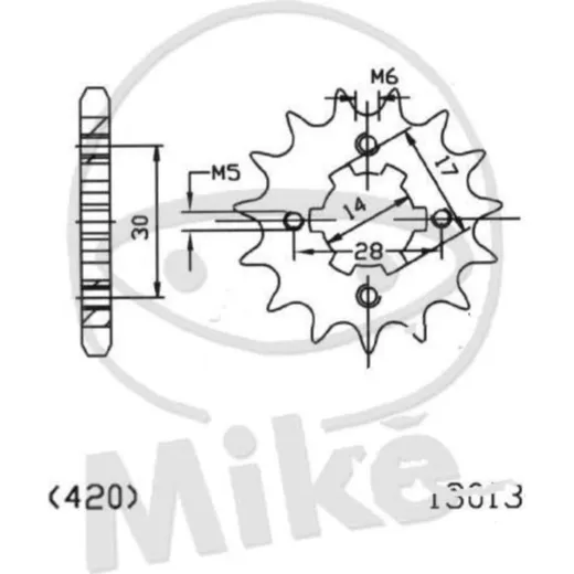 Zahnrad Ritzel 11Z Teilung 420 501301311