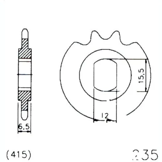 Front sprocket 11tooth pitch 415 20023511