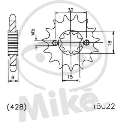 Zahnrad Ritzel 14Z Teilung 428 501502214