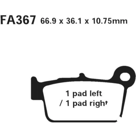 Brake pads std ebc FA367TT