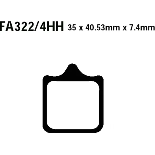 Brake pads sintered epfa ebc EPFA3224HH
