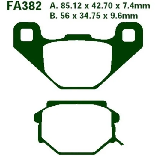 Brake pads std ebc FA382