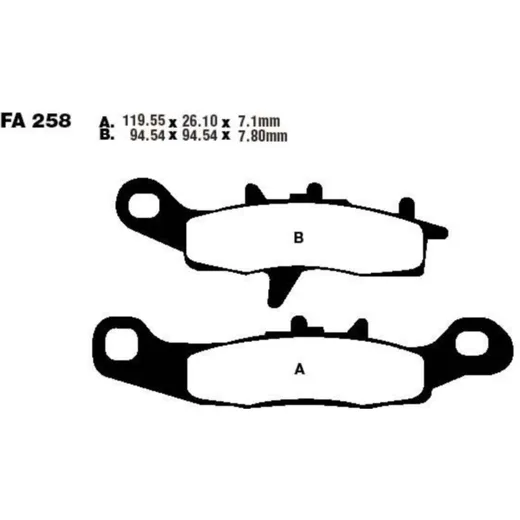 Bremsbeläge Bremsklotz Standard EBC FA258TT