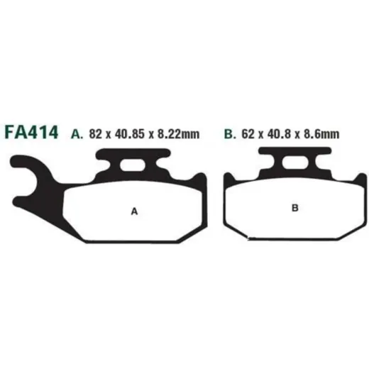 Brake pads sintered r ebc FA414R