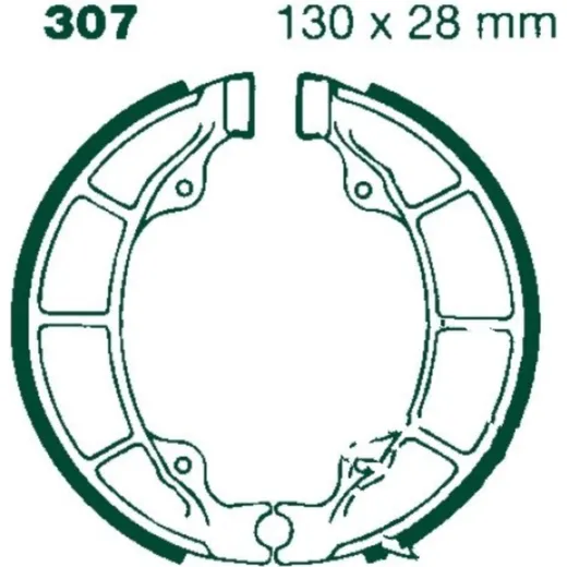 Brake shoes rear with springs ebc H307
