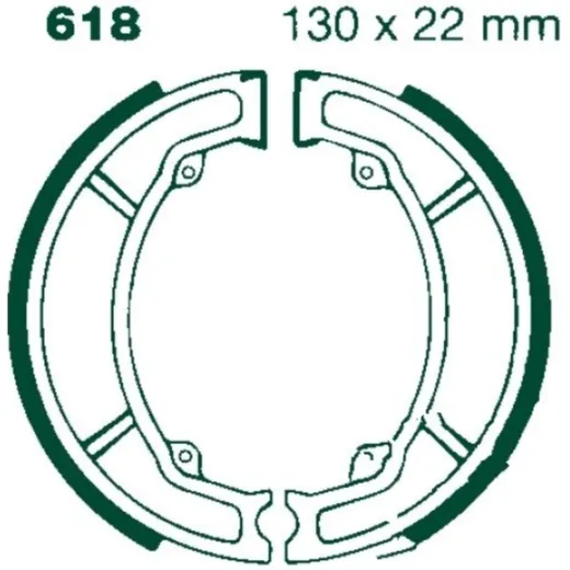 Brake shoes inc springs ebc S618