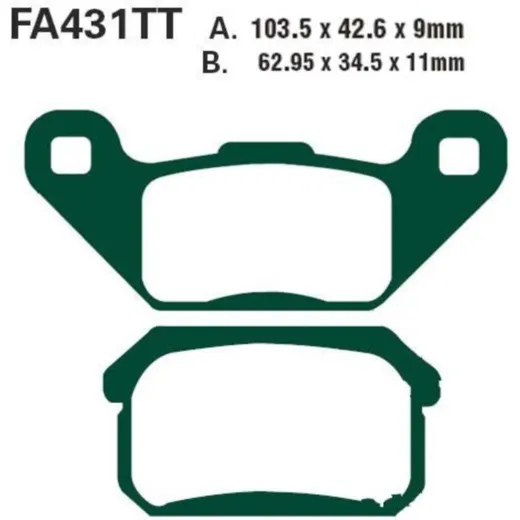 Brake pads std ebc FA431TT