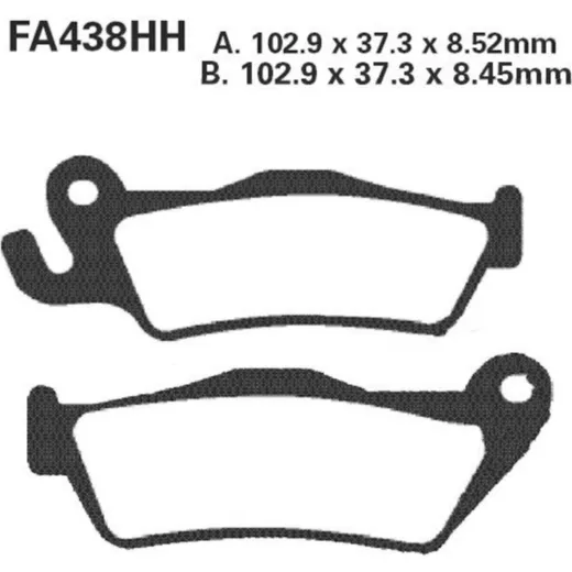 Brake pads sintered hh ebc FA438HH
