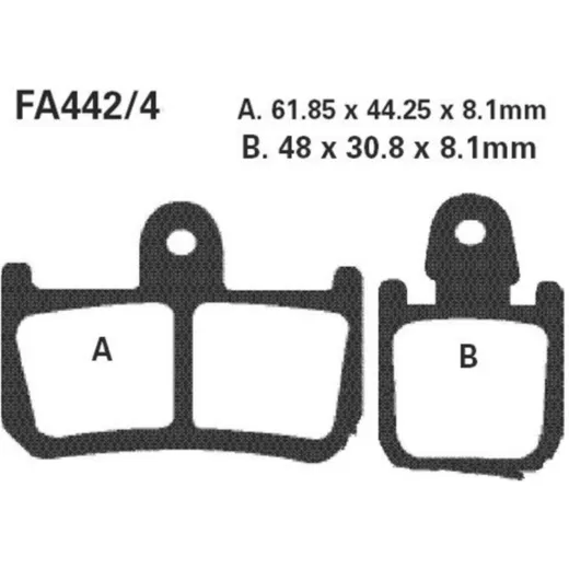Brake pads sintered epfa ebc EPFA4424HH