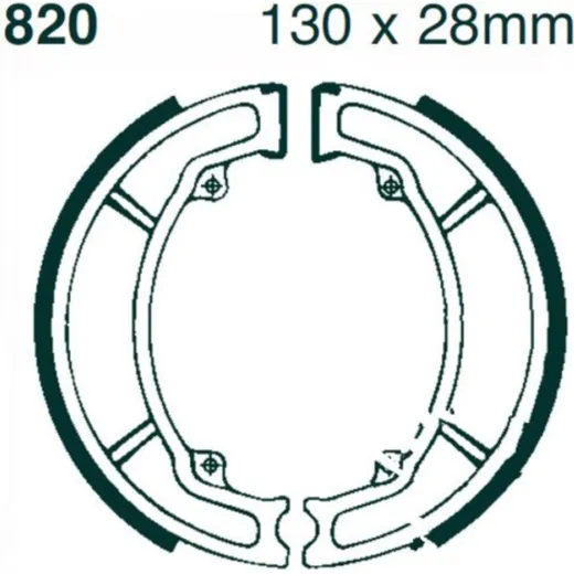 Bremsbacken ohne Feder EBC 820