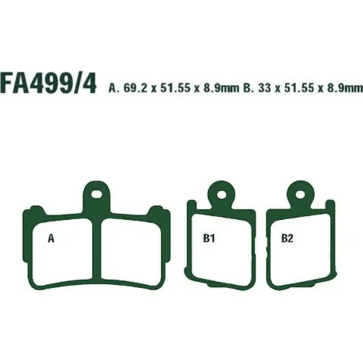 Brake pads sintered hh ebc FA4994HH