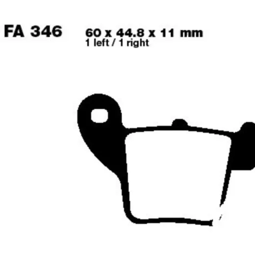 Brake pads sintered r ebc FA346R
