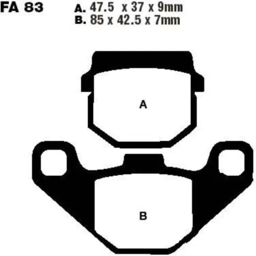 Brake pads scooter sintered hh ebc SFA083HH
