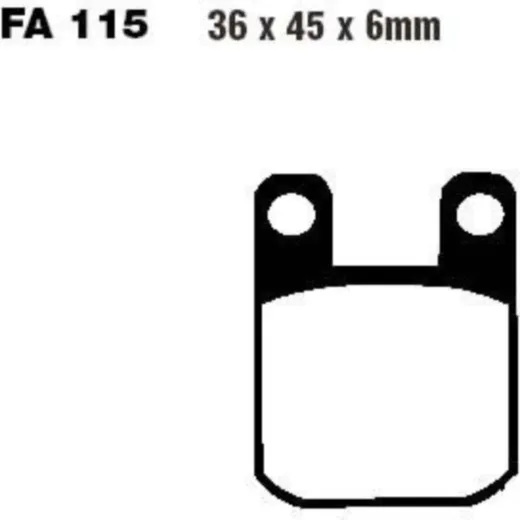 Brake pads carbon scooter ebc SFAC115